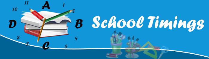 New school timing from April 01